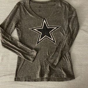 Dallas Cowboys V Neck shirt, gray